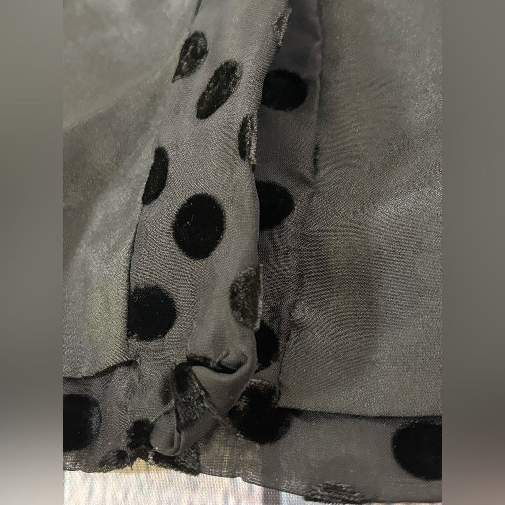J. Crew Collection Black Polka Dot Sheer Sleeve Holiday Parke Blazer Size 10 - Picture 7 of 11